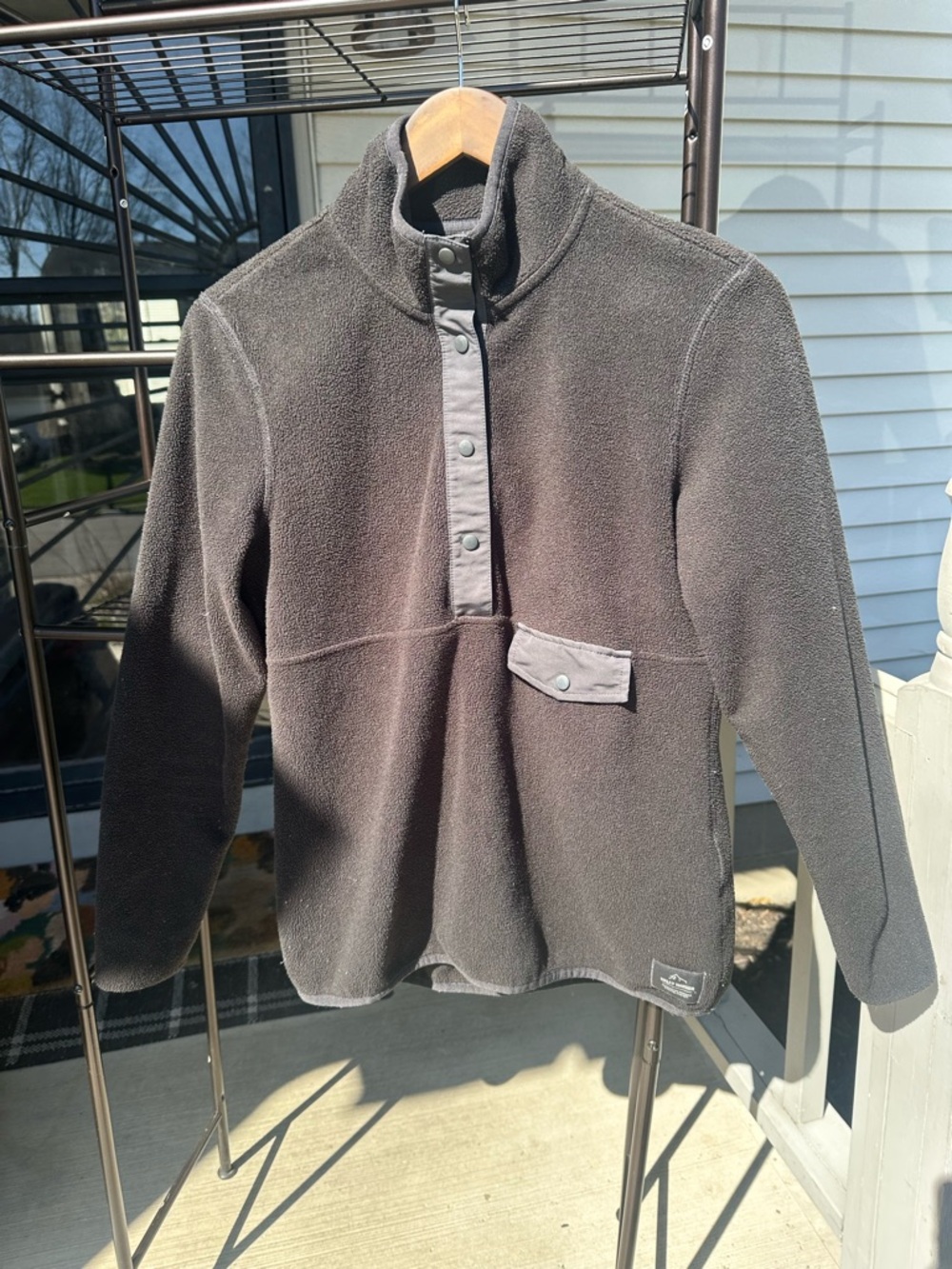 Helly Hansen Charcoal Snap-Front Fleece Pullover